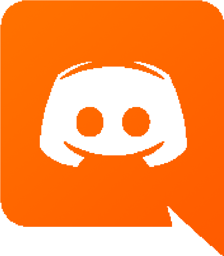 Discord Logo Orange Background PNG image