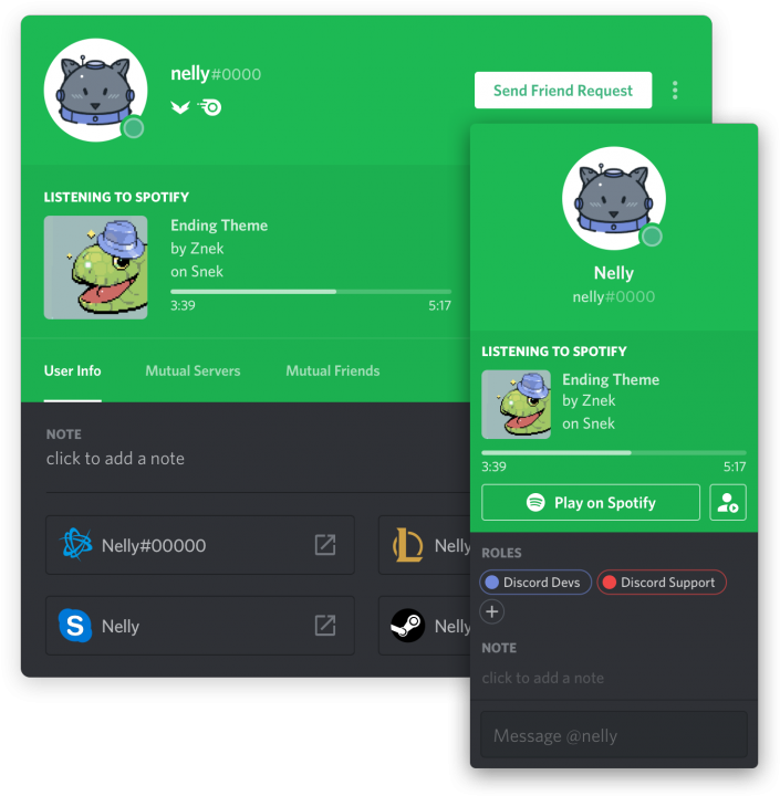 Discord User Profileand Spotify Integration PNG image