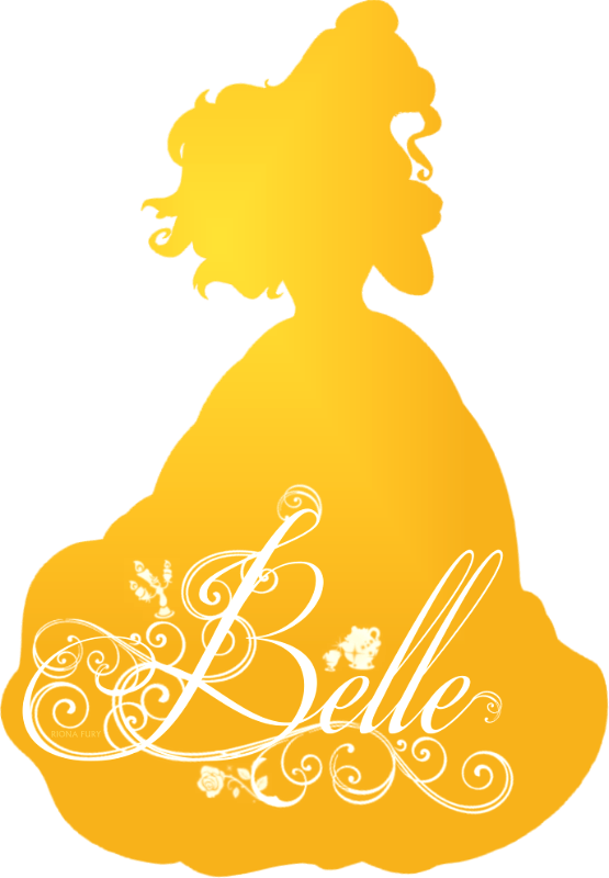 Disney Belle Silhouette PNG image