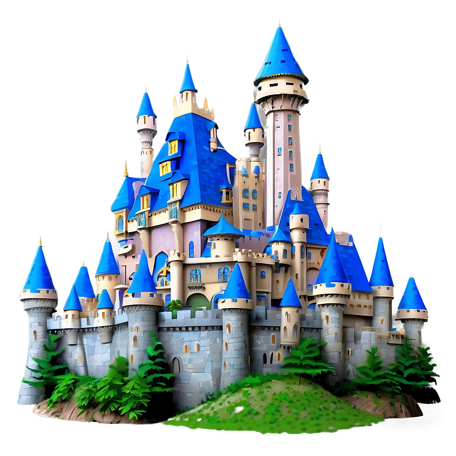 Disney Castle Illustration Png 05242024 PNG image