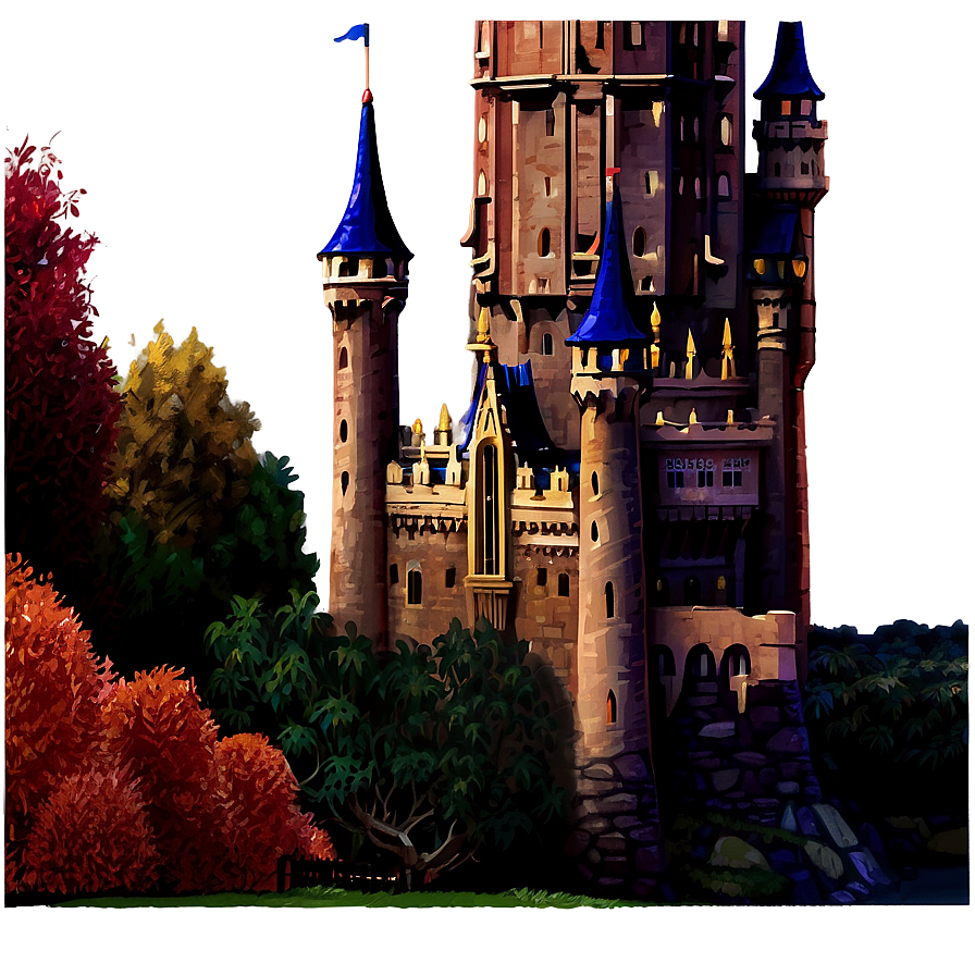 Disney Castle In Autumn Png 05242024 PNG image