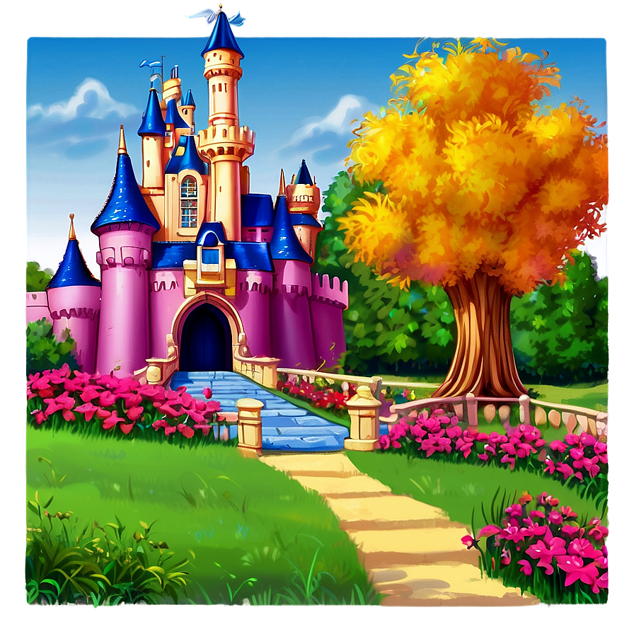 Disney Castle In Summer Png Nvl PNG image