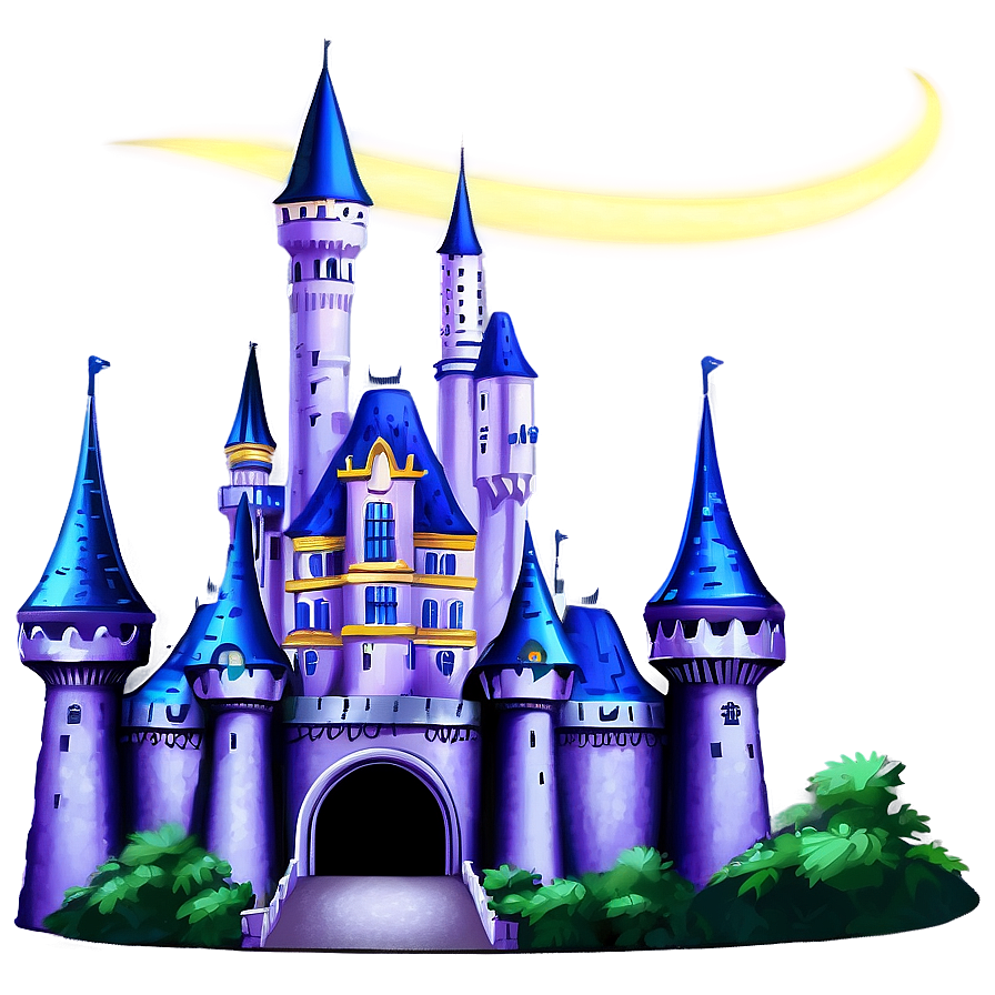 Disney Castle Night View Png Fon91 PNG image