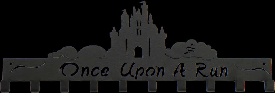 Disney Castle Once Upon A Run Silhouette PNG image