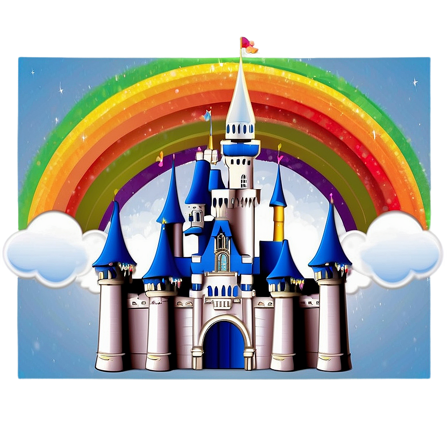 Disney Castle With Rainbow Png Jol81 PNG image