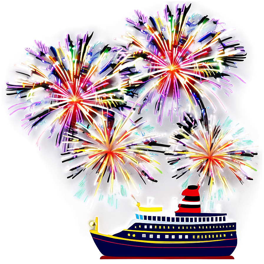 Disney Cruise Fireworks At Sea Png Hpv74 PNG image