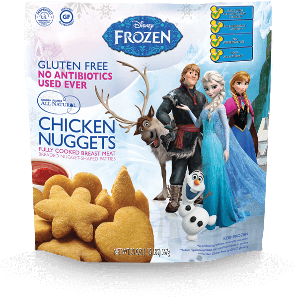 Disney Frozen Chicken Nuggets Packaging PNG image