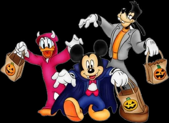 Disney Halloween Trio Celebration PNG image