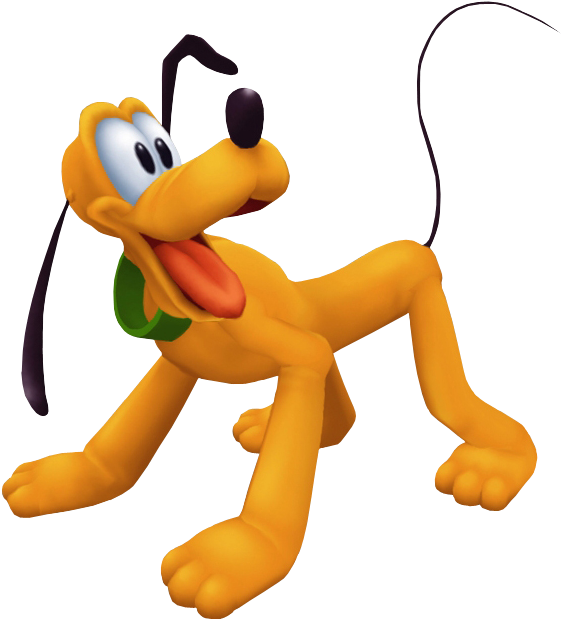 Disney Pluto Happy Pose PNG image