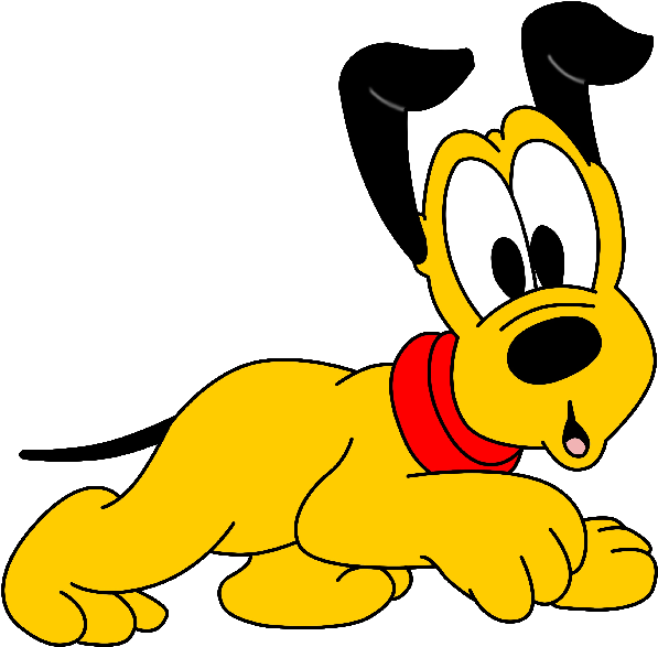 Disney Pluto Lying Down Cartoon PNG image