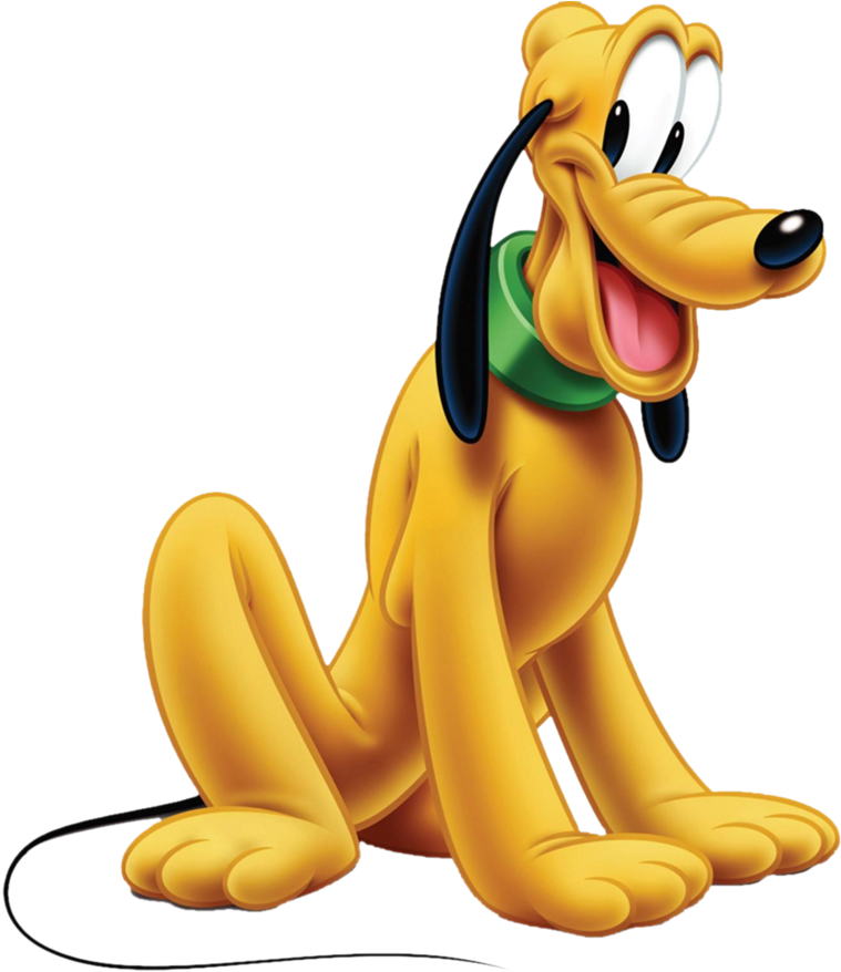 Disney Pluto Sitting Pose PNG image