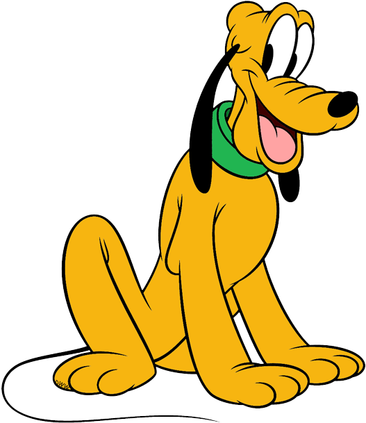 Disney Pluto Sitting Pose PNG image