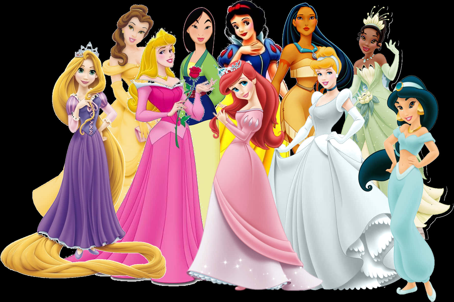 Disney Princesses Gathering PNG image