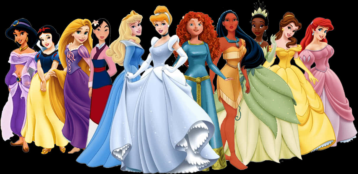 Disney Princesses Lineup PNG image