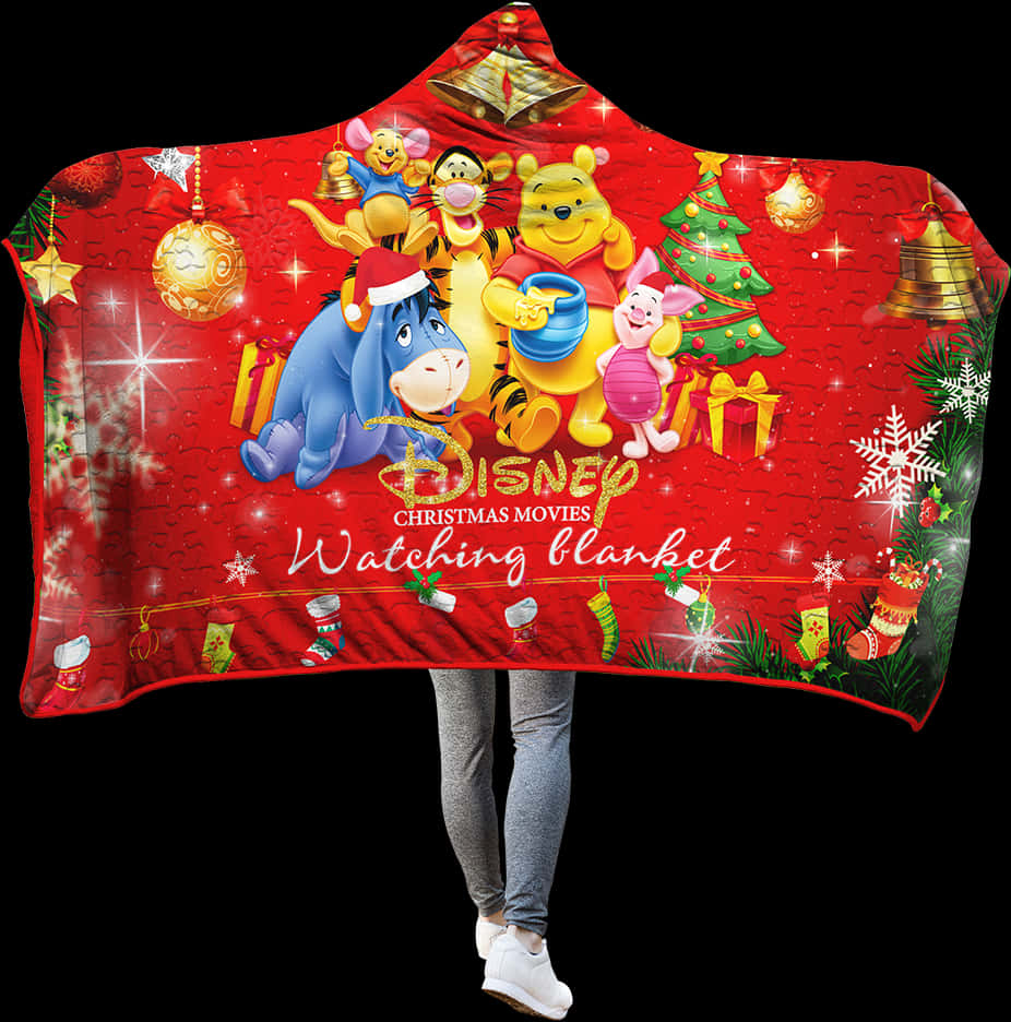 Disney Winniethe Pooh Christmas Blanket PNG image