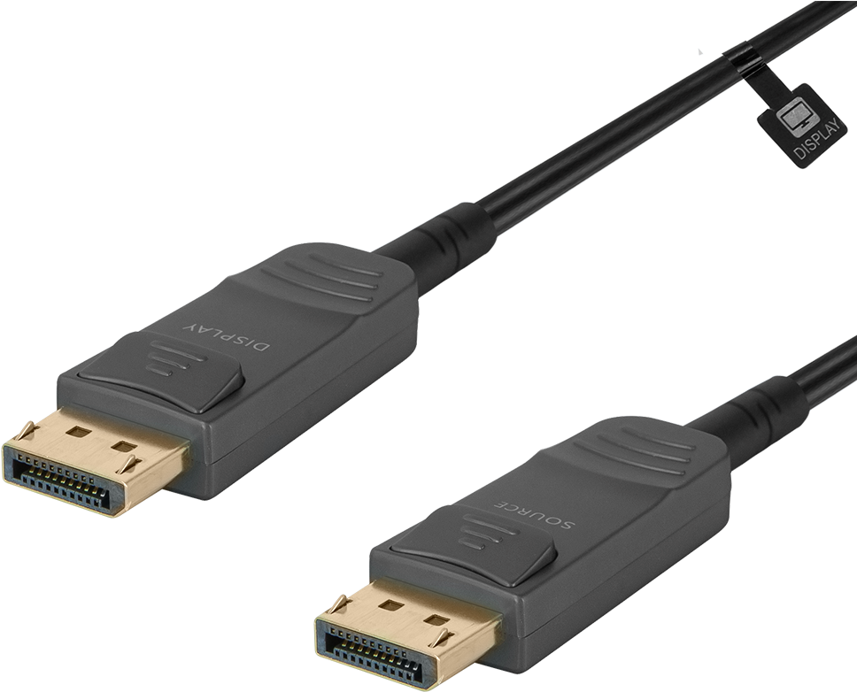 Display Port Cable Black PNG image