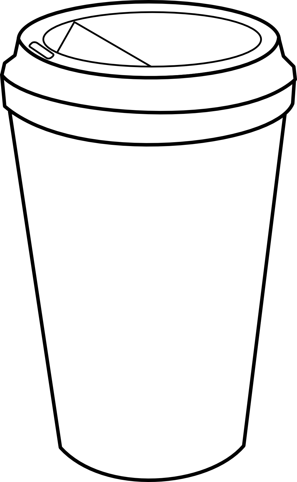 Disposable Coffee Cup Outline PNG image