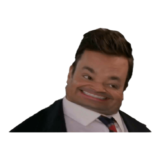 Distorted Face Man Suit Tie PNG image