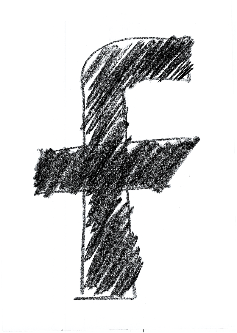 Distorted Facebook Logo PNG image