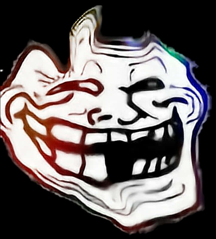 Distorted Troll Face Meme.jpg PNG image