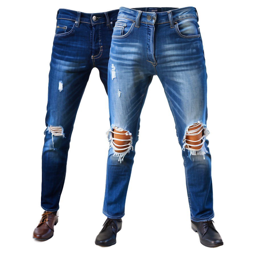 Distressed Blue Denim Png 10 PNG image