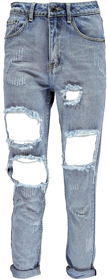 Distressed Denim Jeans PNG image