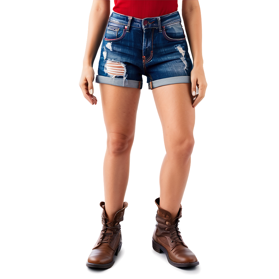 Distressed Jorts Style Png Dij PNG image