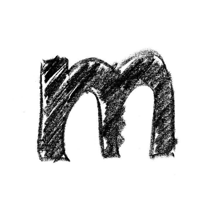 Distressed Letter M Graphic PNG image