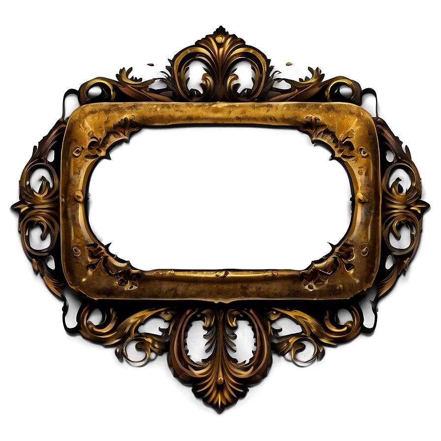 Distressed Ornate Frame Png 06272024 PNG image