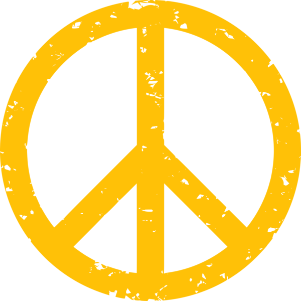 Distressed Peace Symbol PNG image