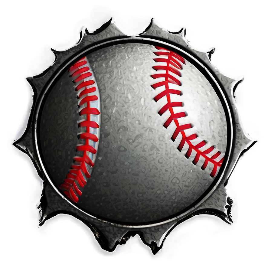 Distressed Softball Badge Png 06292024 PNG image