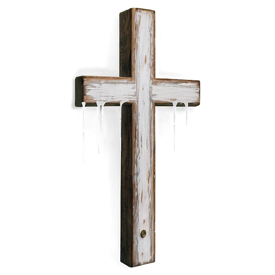 Distressed Wooden Cross Png 05252024 PNG image