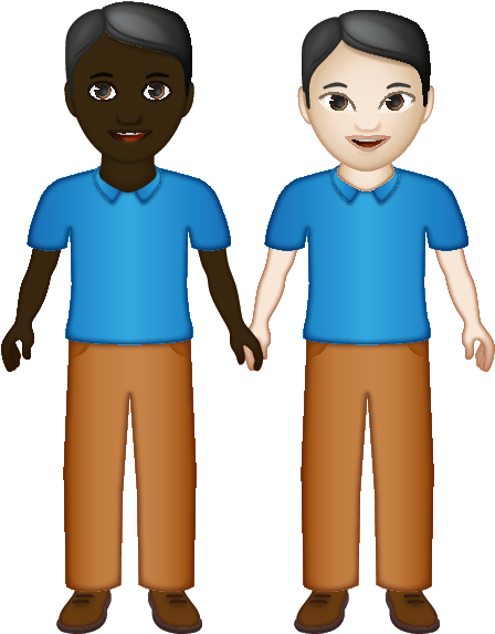 Diverse_ Animated_ Twins_ Standing_ Side_by_ Side PNG image