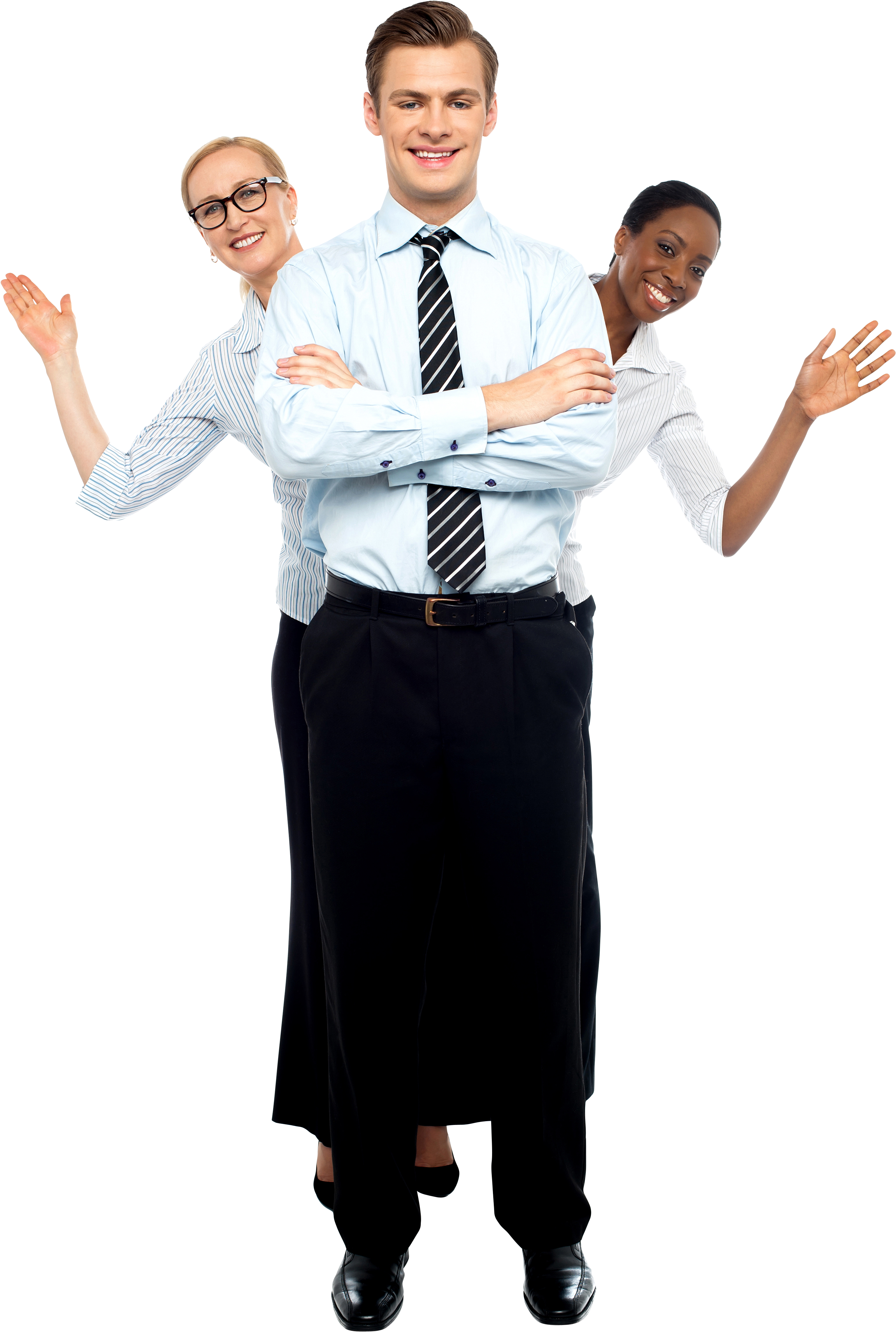 Diverse Business Team Confidence PNG image