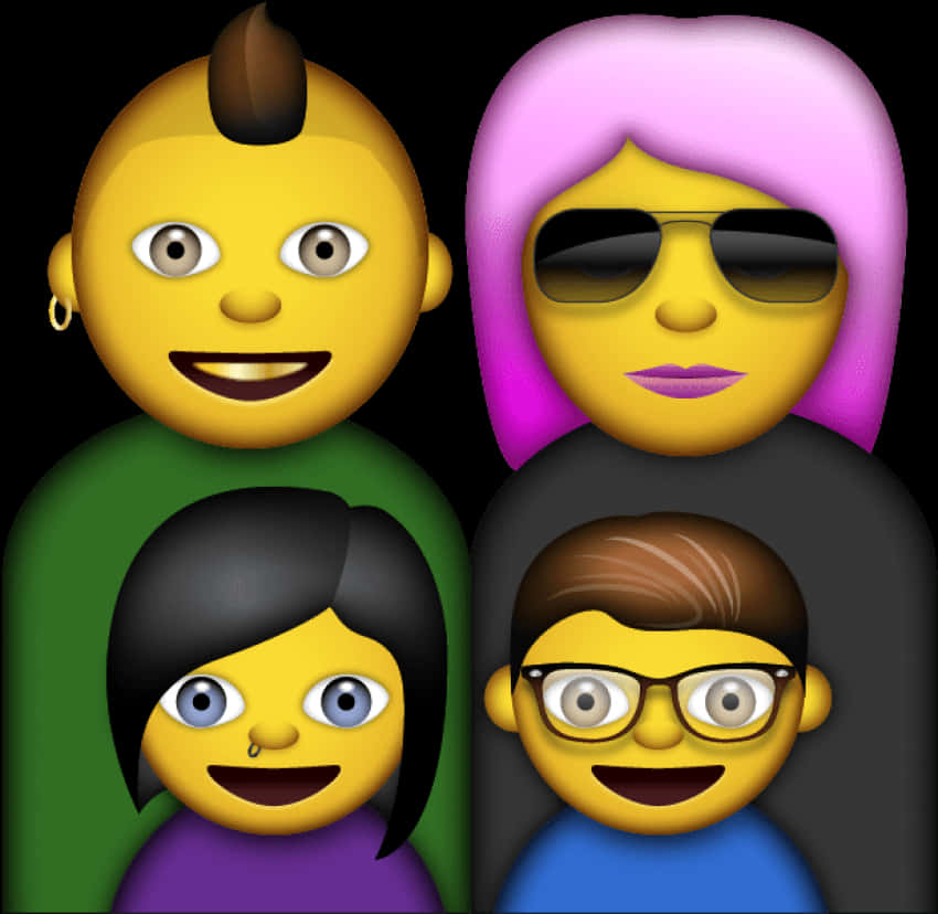 Diverse_ Emoji_ Faces_ Collection PNG image