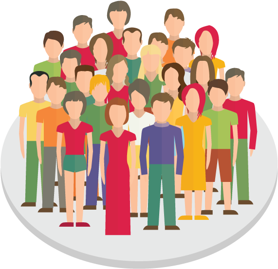 Diverse Group Gathering Illustration PNG image