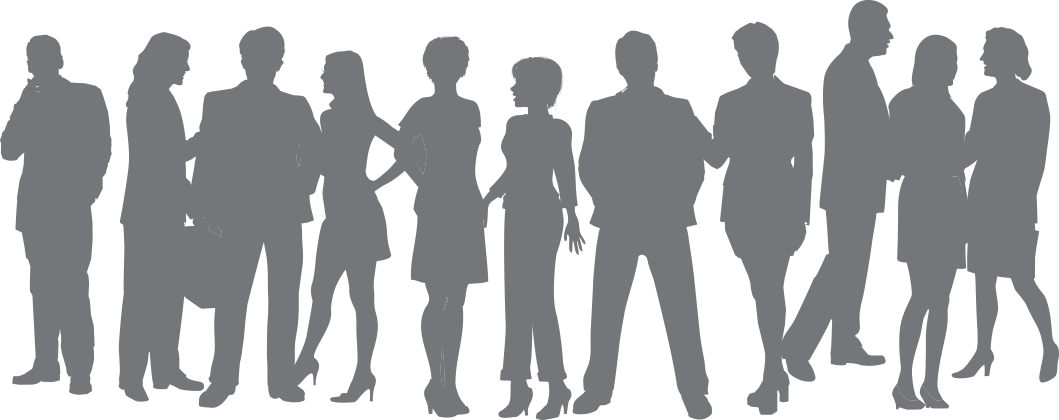 Diverse_ Group_ Silhouettes PNG image