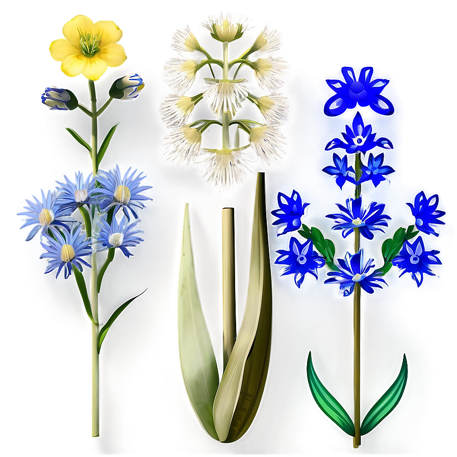 Diverse Wildflowers Collection Png 26 PNG image