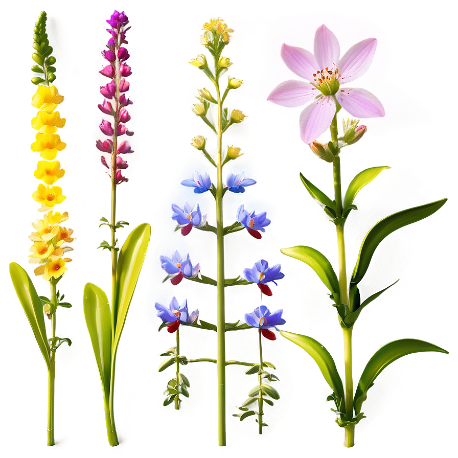 Diverse Wildflowers Collection Png Rqf19 PNG image