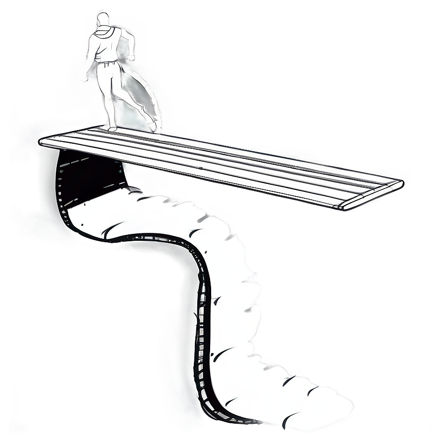 Diving Board Sketch Png 06212024 PNG image