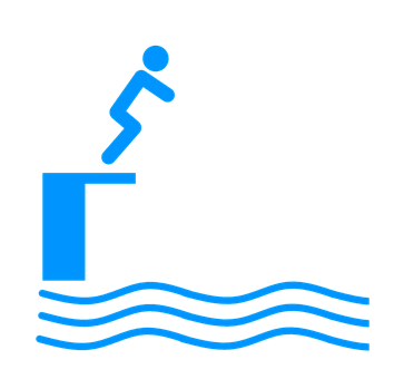 Diving Icon Blueand Black PNG image