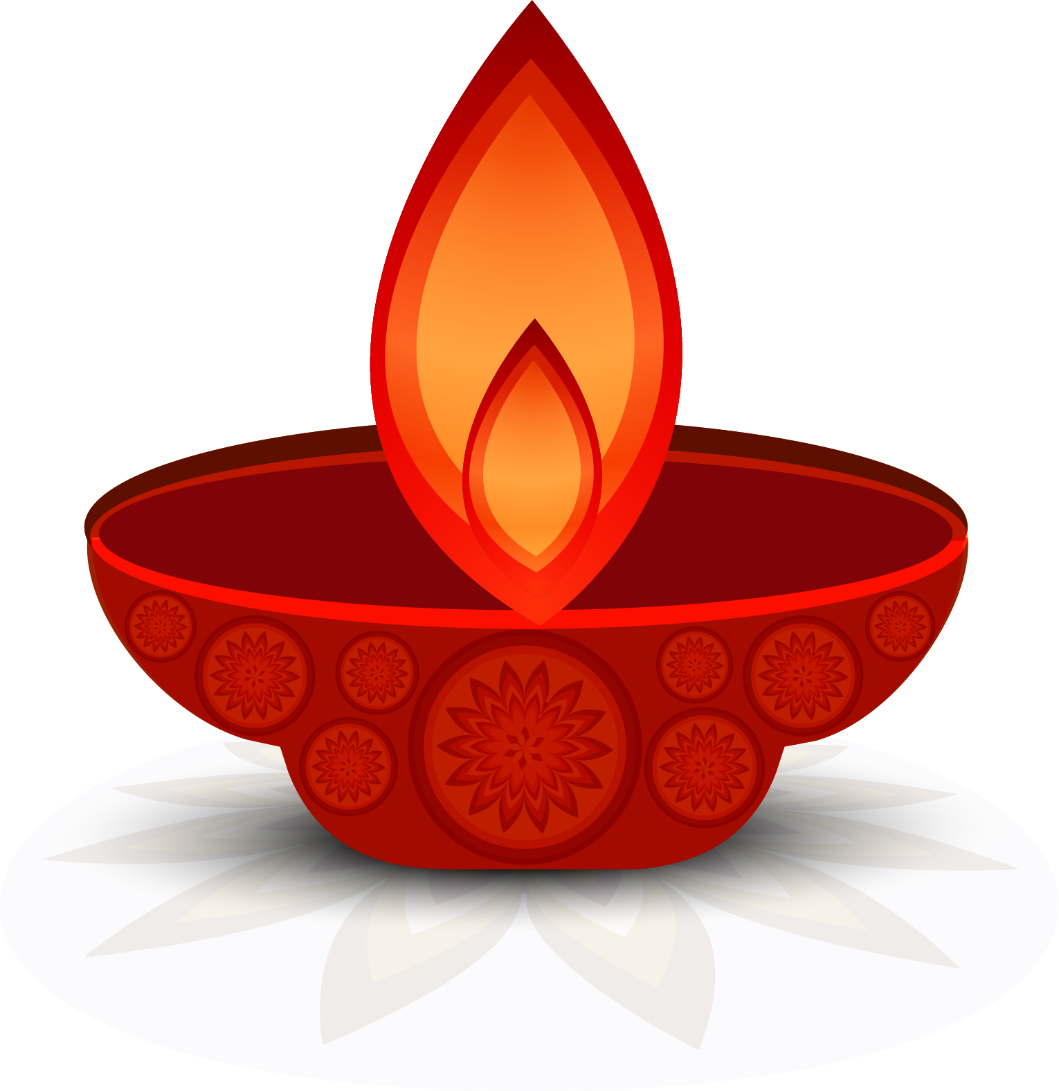 Diwali Festival Clay Lamp Illustration PNG image