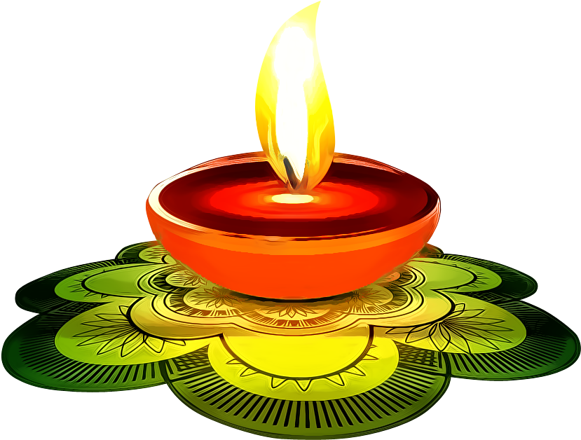 Diwali Festival Lamp Illustration PNG image