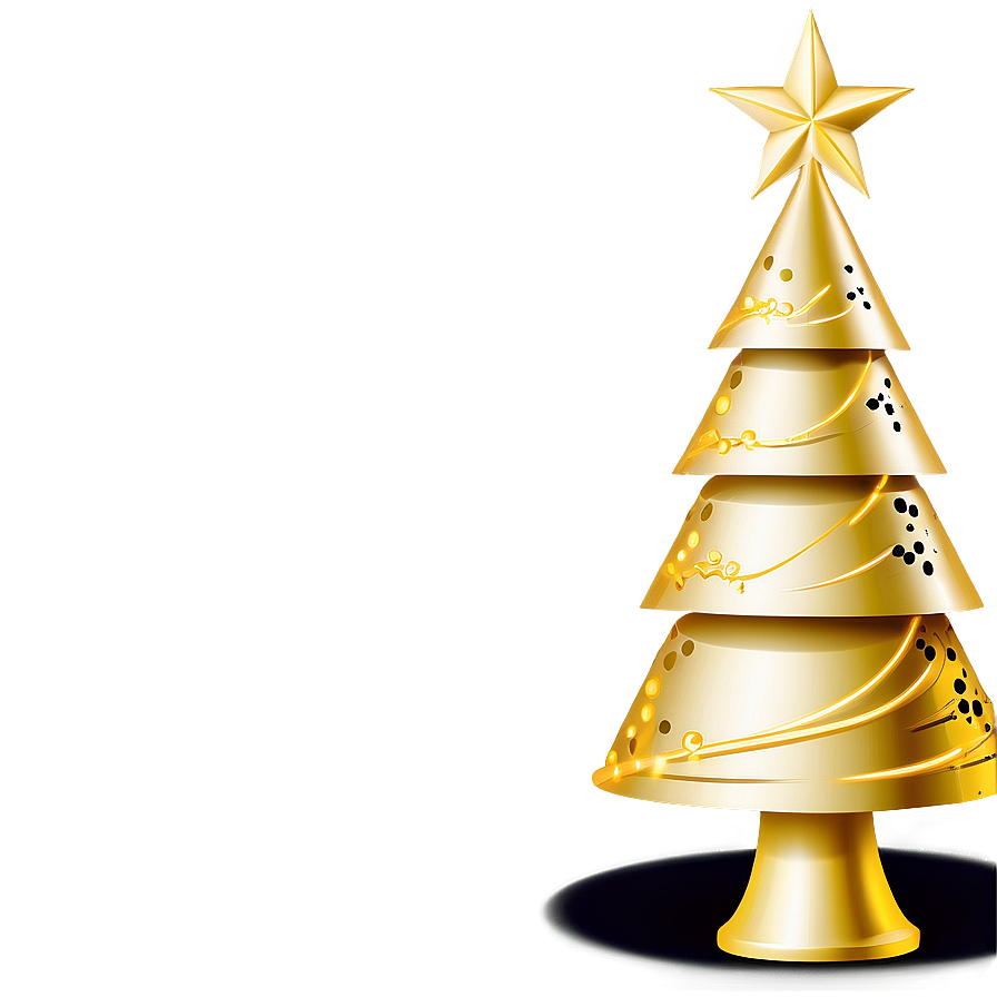 Diy Gold Christmas Tree Project Png Yey PNG image