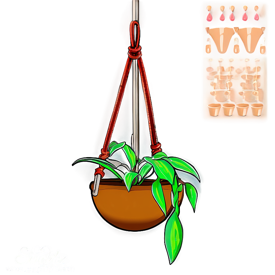 Diy Hanging Plant Png Qpf PNG image