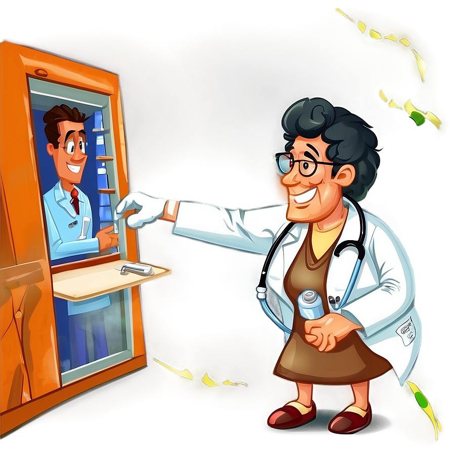 Doctor Cartoon Giving Vaccine Png 11 PNG image