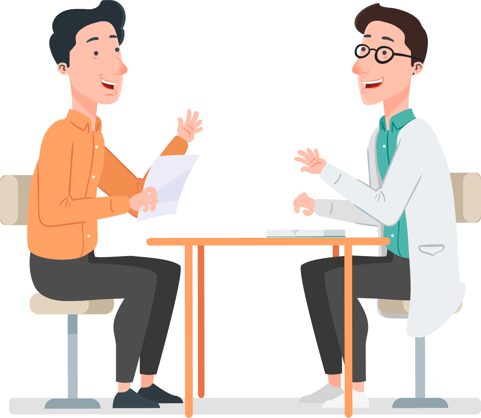 Doctor Consultation Cartoon PNG image