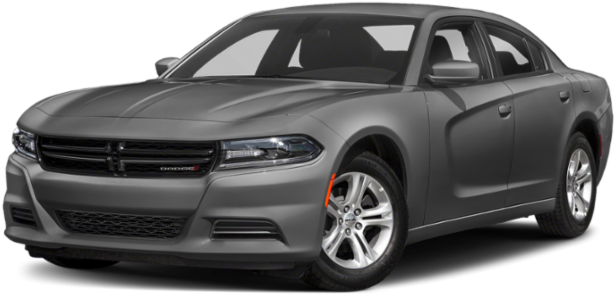Dodge Charger Gray Side View PNG image