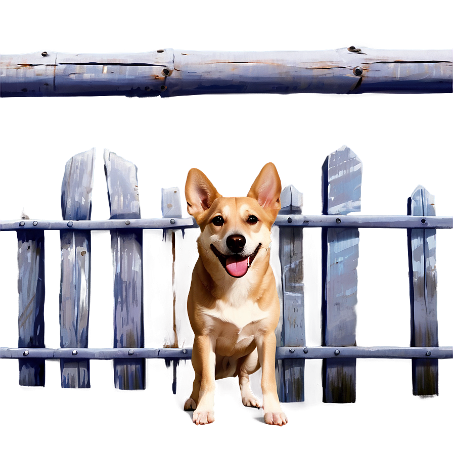 Dog Barking Behind Fence Png Kfe44 PNG image