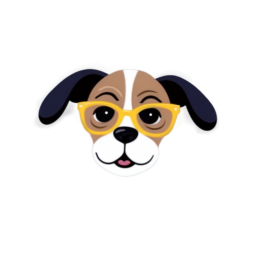 Dog Face With Glasses Png Xbu39 PNG image